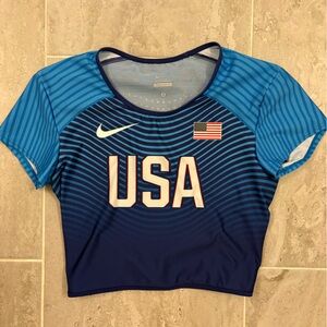 Official Team USA Track and Field Nike crop top.
